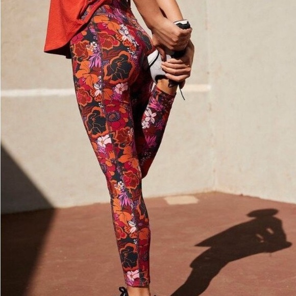 FP Movement by Free People Pants - FP Free People Movement Free Love Leggings
Floral Print Burgundy Orange